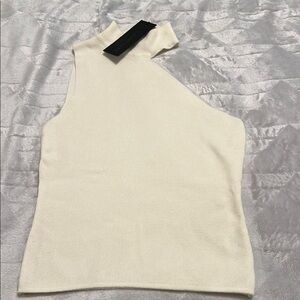 Carmar Cream Sleeveless Knit Top